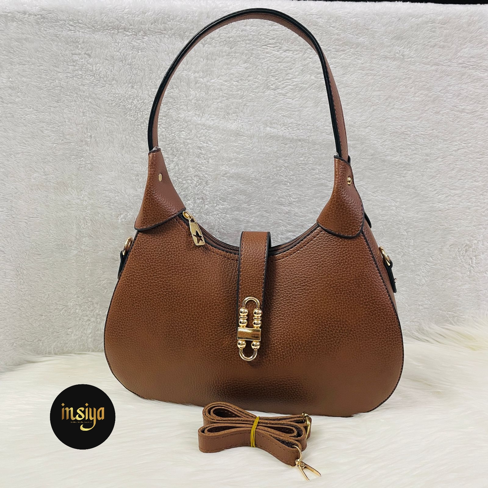 Pearl Handbag Brown
